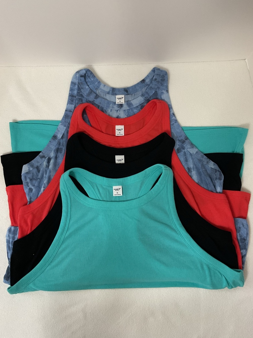 LOT of 4 OLD NAVY RACERBACK RIBBED TANK TOPS - SZ XL